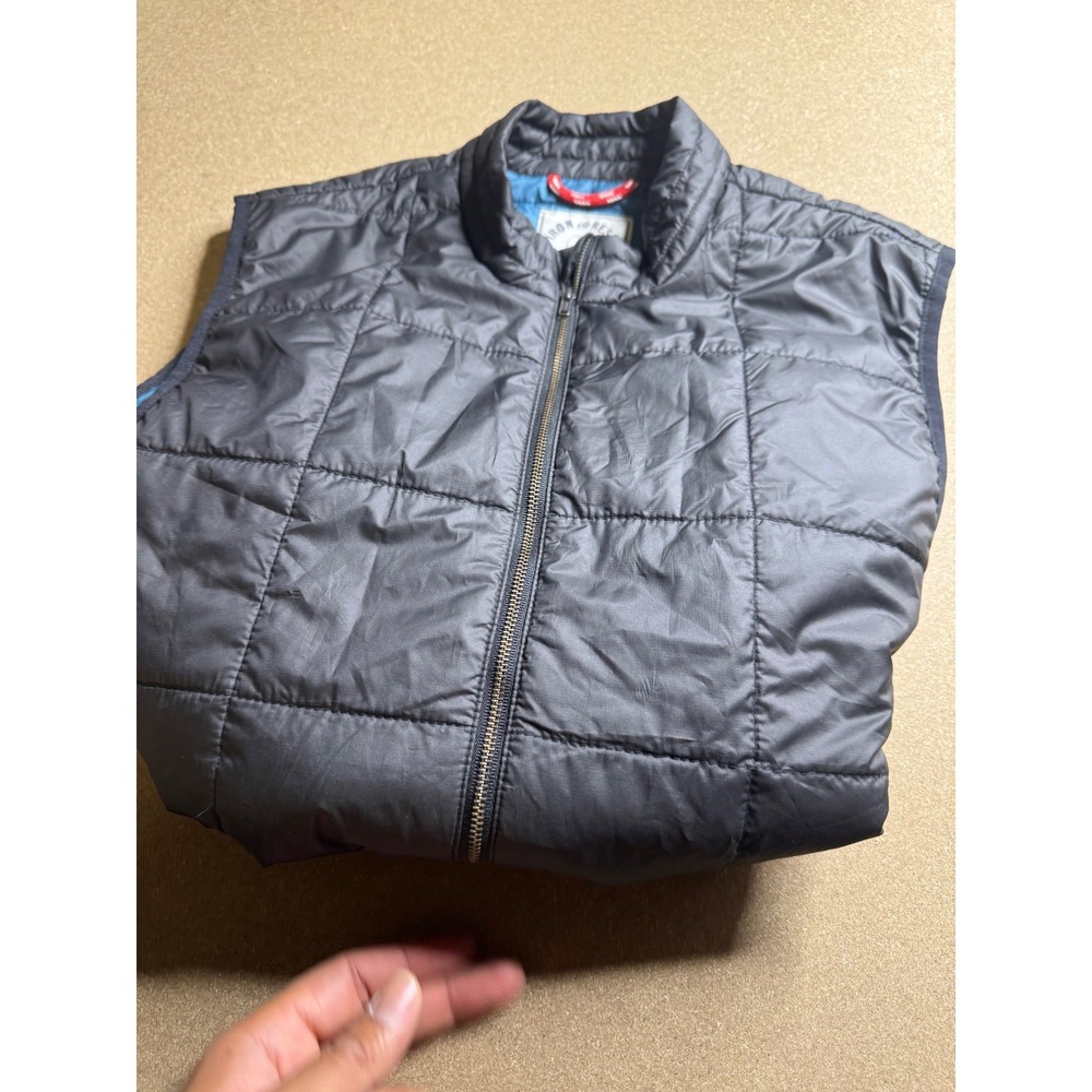 Iron and Resin Freedom Riders Quilted Vest Gray Puffer Full Zip Mens Medium